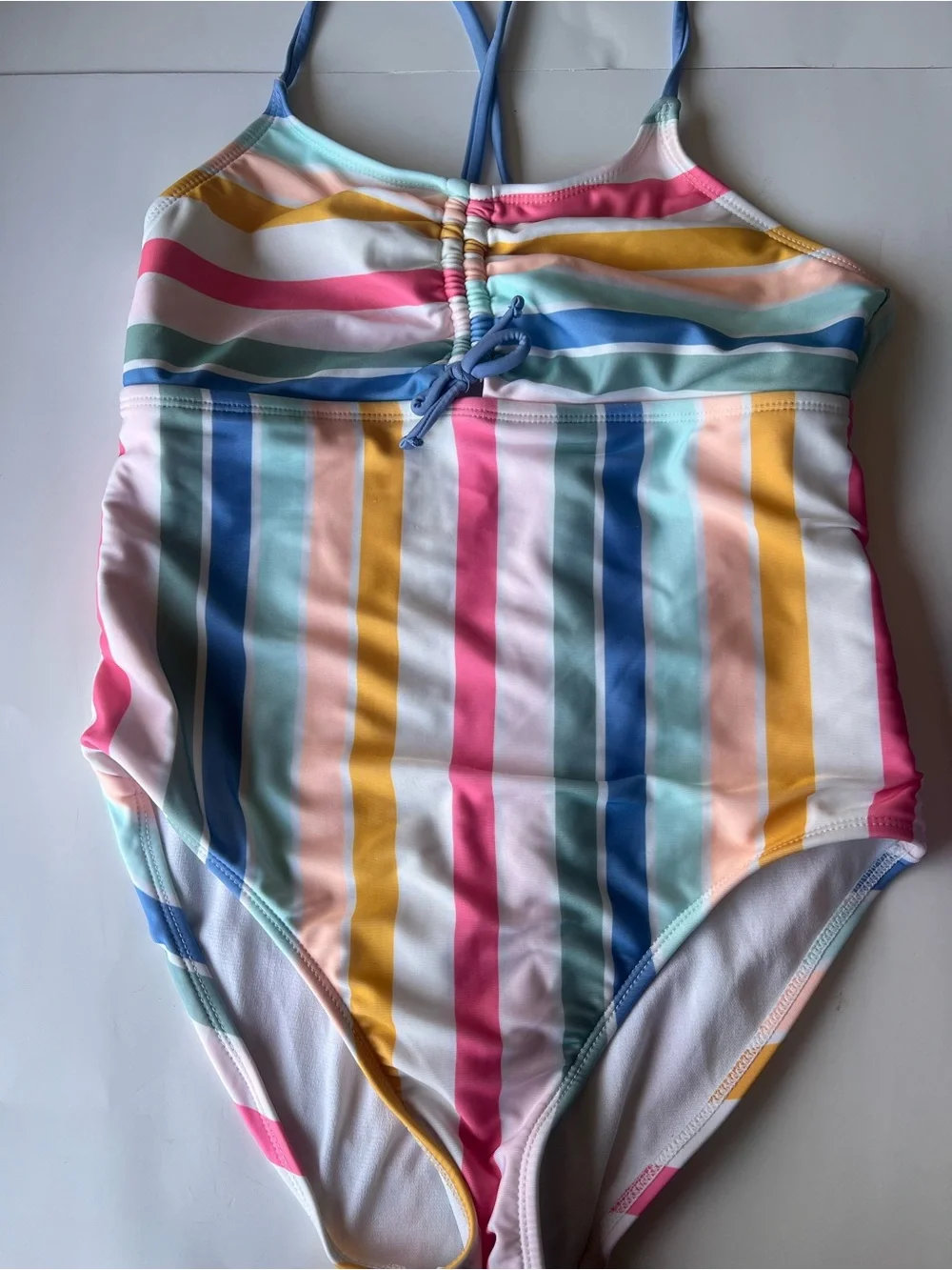 wonder nation Kids One-Piece Swimsuit - Pink, Blue, Yellow, Mint